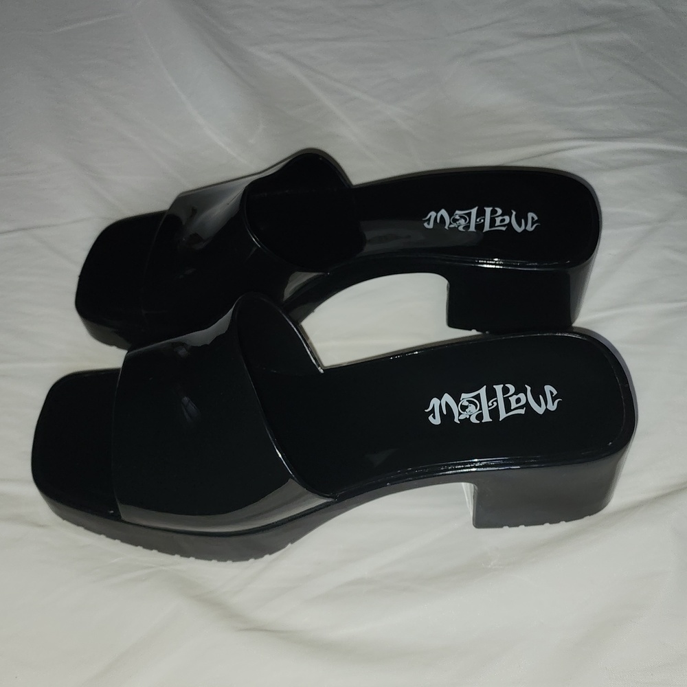 Jelly Slide Chunky Heels Y2k 2000s